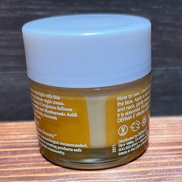 Derma-E Vitamin C Intense Night Cream, Full Size at 2 oz. New with Box! - Picture 8 of 16